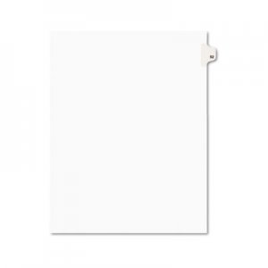 Avery AVE01052 Preprinted Legal Exhibit Side Tab Index Dividers, Avery Style, 10-Tab, 52, 11 x 8.5, White, 25