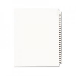 Avery AVE01343 Avery-Style Legal Exhibit Side Tab Divider, Title: 326-350, Letter, White