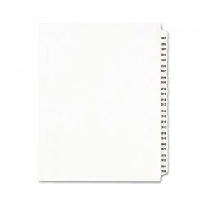 Avery AVE01342 Preprinted Legal Exhibit Side Tab Index Dividers, Avery Style, 25-Tab, 301 to 325, 11 x 8.5
