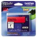 Brother P-Touch TZE451 TZe Standard Adhesive Laminated Labeling Tape, 1w, Black on Red BRTTZE451