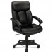 basyx VL151SB11 VL151 Series Executive High-Back Chair, Black Leather BSXVL151SB11
