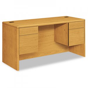 HON 10765CC 10700 Kneespace Credenza, 3/4 Height Pedestals, 60w x 24d x 29 1/2h, Harvest HON10765CC