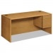 HON 10783RCC 10700 Series "L" Desk, 3/4 Right Pedestal, 66w x 30d x 29 1/2h, Harvest HON10783RCC