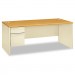 HON 38294LCL 38000 Series Left Pedestal Desk, 72w x 36d x 29-1/2h, Harvest/Putty HON38294LCL