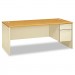 HON 38293RCL 38000 Series Right Pedestal Desk, 72w x 36d x 29-1/2h, Harvest/Putty HON38293RCL