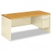 HON 38291RCL 38000 Series Right Pedestal Desk, 66w x 30d x 29-1/2h, Harvest/Putty HON38291RCL