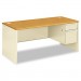 HON 38291RCL 38000 Series Right Pedestal Desk, 66w x 30d x 29-1/2h, Harvest/Putty HON38291RCL