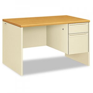 HON 38251CL 38000 Series Right Pedestal Desk, 48w x 30d x 29-1/2h, Harvest/Putty HON38251CL