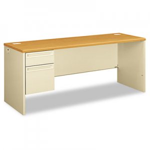 HON 38855LCL 38000 Series Left Pedestal Credenza, 72w x 24d x 29-1/2h, Harvest/Putty HON38855LCL
