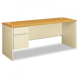 HON 38855LCL 38000 Series Left Pedestal Credenza, 72w x 24d x 29-1/2h, Harvest/Putty HON38855LCL