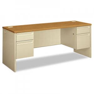 HON 38854CL 38000 Series Kneespace Credenza, 72w x 24d x 29-1/2h, Harvest/Putty HON38854CL