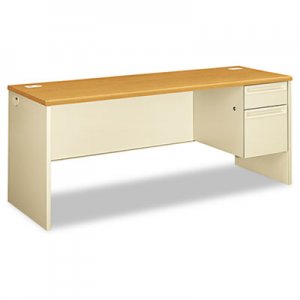 HON 38856RCL 38000 Series Right Pedestal Credenza, 72w x 24d x 29-1/2h, Harvest/Putty HON38856RCL