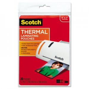 Scotch MMMTP590320 Photo Size Thermal Laminating Pouches, 5 mil, 7 x 5, 20/Pack TP5903-20