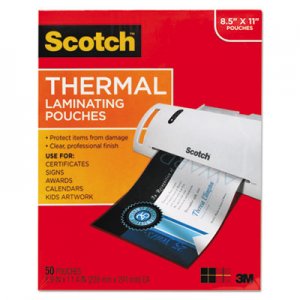 Scotch MMMTP385450 Letter Size Thermal Laminating Pouches, 3 mil, 11 1/2 x 9, 50/Pack TP3854-50