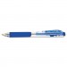 Pentel K437C WOW! Retractable Gel Pen, .7mm, Trans Barrel, Blue Ink, Dozen PENK437C