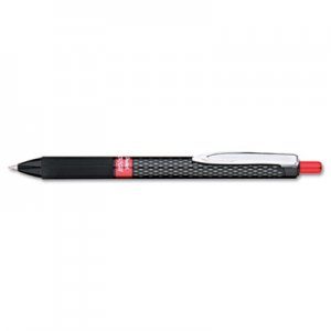 Pentel K497B Oh! Gel Retractable Roller Pen, .7mm, Black Barrel, Red Ink, Dozen PENK497B