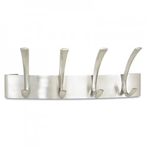Safco 4205SL Metal Coat Rack, Steel, Wall Rack, Four Hooks, 14-1/4w x 4-1/2d x 5-1