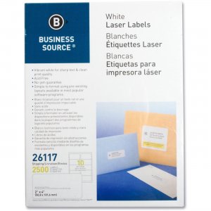 Business Source 26117 Mailing Laser Label BSN26117