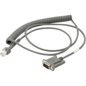 Zebra CBA-R09-C09ZAR Coiled RS232 Cable