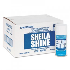 Sheila Shine SSI1CT Stainless Steel Cleaner and Polish, 10 oz Aerosol Spray, 12/Carton