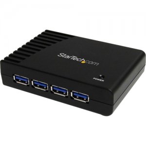 StarTech.com ST4300USB3 4 Port Black SuperSpeed USB 3.0 Hub