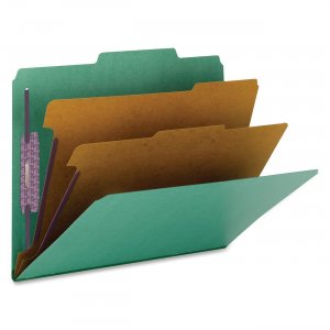 Smead 14201 Green PressGuard Classification File Folder with SafeSHIELD Fasteners SMD14201