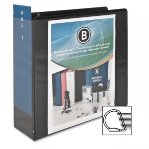 Business Source 28450 Basic D-Ring View Binder BSN28450