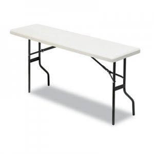 Iceberg 65363 IndestrucTables Too 1200 Series Resin Folding Table, 72w x 18d x 29h, Platinum ICE65363