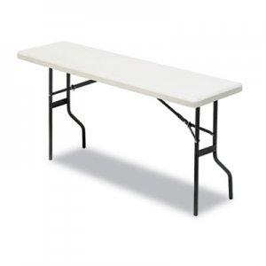 Iceberg 65353 IndestrucTables Too 1200 Series Resin Folding Table, 60w x 18d x 29h, Platinum ICE65353