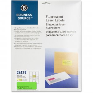Business Source 26139 Fluorescent Laser Label BSN26139