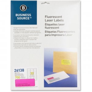 Business Source 26138 Fluorescent Laser Label BSN26138