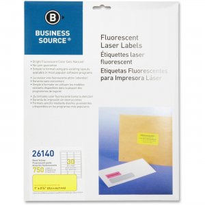 Business Source 26140 Fluorescent Laser Label BSN26140