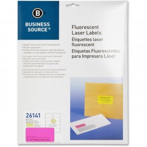 Business Source 26141 Fluorescent Laser Label BSN26141