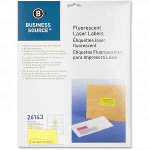 Business Source 26143 Fluorescent Laser Label BSN26143