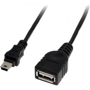 StarTech.com USBMUSBFM1 1 ft Mini USB 2.0 Cable - USB A to Mini B F/M