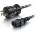 C2G 48013 2ft 18 AWG Hospital Grade Power Cord (NEMA 5-15P to IEC320C13) - Black
