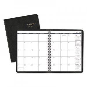 At-A-Glance AAG7012705 Monthly Planner, 6 7/8 x 8 3/4, Black, 2016-2017 70-127-05