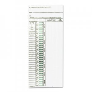 Acroprint ACP096103080 Time Card for Model ATT310 Electronic Totalizing Time Recorder, Weekly, 200/Pack 09-6103-080