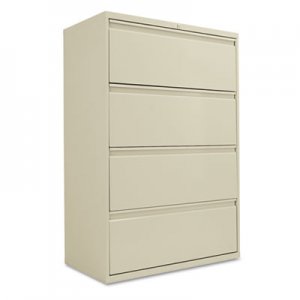 Alera LF3654PY Four-Drawer Lateral File Cabinet, 36w x 19-1/4d x 54h, Putty ALELF3654PY