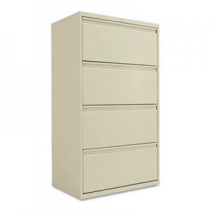 Alera LF3054PY Four-Drawer Lateral File Cabinet, 30w x 19-1/4d x 54h, Putty ALELF3054PY
