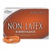 Alliance 37196 Non-Latex Rubber Bands, Sz. 19, Orange, 3-1/2 x 1/16, 1440 Bands/1lb Box ALL37196