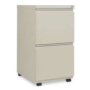 Alera ALEPBFFPY Two-Drawer Metal Pedestal File with Full-Length Pull, 14.96w x 19.29d x 27.75h, Putty