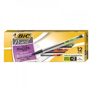 BIC MP11 Xtra-Life Mechanical Pencil, 0.7mm, Clear, Dozen BICMP11