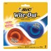 BIC WOTAPP21 Wite-Out EZ Correct Correction Tape, Non-Refillable, 1/6" x 472", 2/Pack BICWOTAPP21