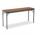 Barricks BRKCL1860WA Special Size Folding Table, Rectangular, 60w x 18d x 30h, Walnut/Black