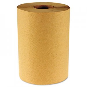 Boardwalk BWK6256 Hardwound Paper Towels, Nonperforated 1-Ply Natural, 800 ft, 6 Rolls/Carton