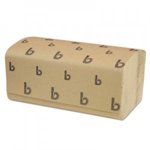 Boardwalk BWK6210 Singlefold Paper Towels, Natural, 9 x 9 9/20, 250/Pack, 16 Packs/Carton