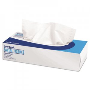 Boardwalk BWK6500B Office Packs Facial Tissue, 2-Ply, White, Flat Box, 100 Sheets/Box, 30 Boxes/Carton