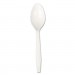 Boardwalk SPOONHW Full-Length Polystyrene Cutlery, Teaspoon, White, 1000/Carton BWKSPOONHW