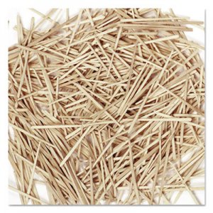 Chenille Kraft CKC369001 Flat Wood Toothpicks, Wood, Natural, 2500/Pack 3690-01